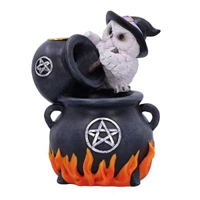 Imagen de Nemesis Now Snowy Brew Quemador de Incienso reflujo, Negro, 17 cm
