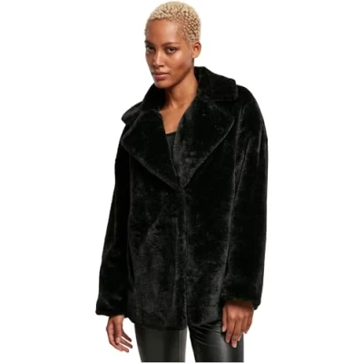Imagen de Urban Classics Lapel Chaqueta de invierno, Mujer, Talla: Medium, Black