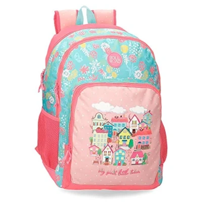 Imagen de Roll Road My little Town Mochila Escolar Doble Compartimento Rosa 33x44x17 cms Poliéster 24,68L