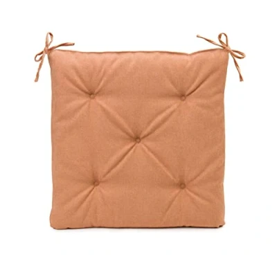 Imagen de Gözze Cojín de asiento con correas fijación, silla, Acolchado, Darco, 40 x 4 cm Caramelo