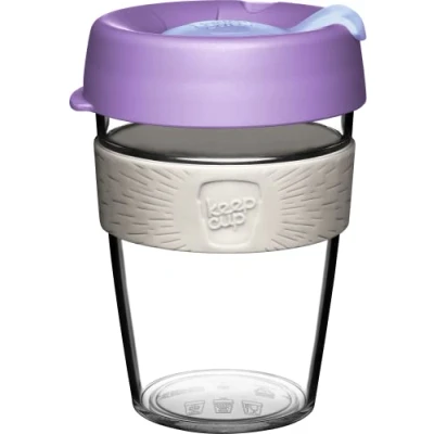 Imagen de KeepCup Taza de café reutilizable plástico ligero original con tapa a prueba salpicaduras, 340.2 g/340 ml, Moonshine