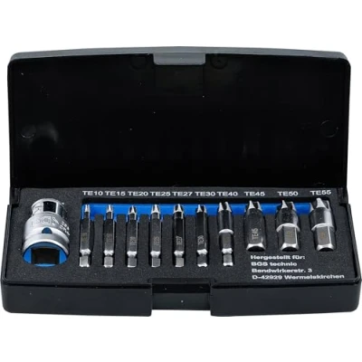 Imagen de BGS 9170 Juego de extractores tornillos para perfil en T (para Torx) defectuoso T10 T55 11 piezas