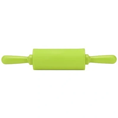 Imagen de Rodillos Antiadherentes de Pasta Rodillo Silicón Para Hornada y Masa Rodante con Manija Madera Torta Casera Ni?os Cocina 9 Pulgadas(verde)