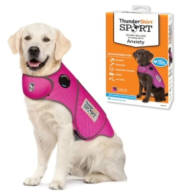 Imagen de Thundershirt Dogs Chaqueta de ansiedad para Perro, Color Fucsia, Talla XL