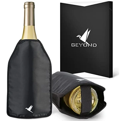 Imagen de Beyond enfriador de vino manguito enfriamiento para y champán botellas viajes vino, (1 vino)
