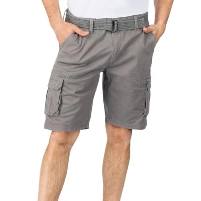 Imagen de riverso RIVJoko pantalones cortos cargo para hombre con cinturón, corte regular, de verano, elásticos, color azul marino, beige, verde, gris, S, M, L, XL, XXL, 3XL, 4XL, 5XL,