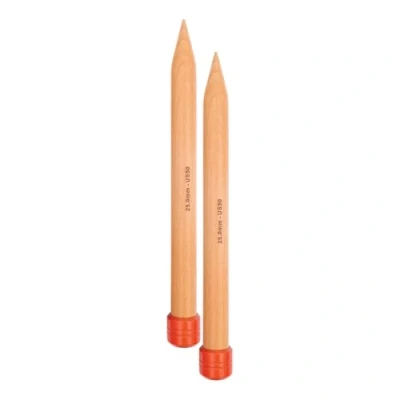 Imagen de Knit Pro KnitPro Agujas Basix de 35 cm x 25 mm, Abedul, Madera, Assorted, 25,00 mm