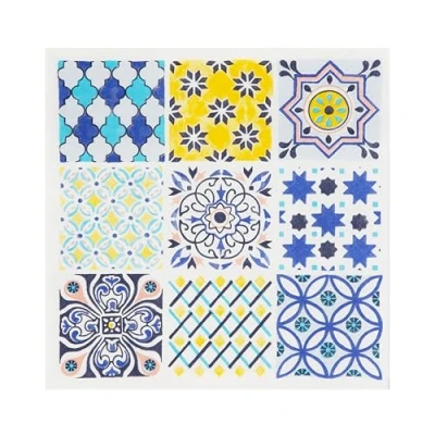 Imagen de Talking Tables Servilletas marroquíes azules de azulejos papel reciclables coloridas para decoupage, vajilla desechable ecológica fiesta verano, cumpleaños, paquete 20