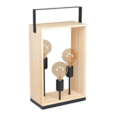 Imagen de Eglo FAMBOROUGH Lámpara de Mesa, Negro, Natural