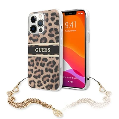 Imagen de Carcasa Cool Para Iphone 13 Pro Licencia Guess Leopardo + Colgante