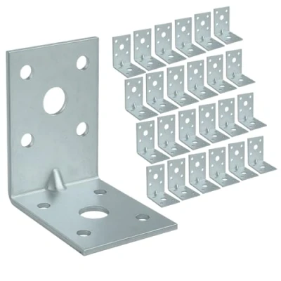 Imagen de OMIdeas 25 x Escuadra Metalica De Angulo (50 50 35 2) Conector en ángulo Conectores angulares con reborde Angulos Metalicos Galvanizadas
