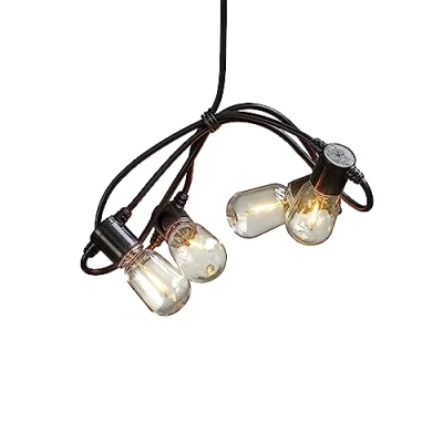 Imagen de Konstsmide Cadena de Luces para Exteriores con alimentación eléctrica 9,75 m, inastillable, 40 Bombillas LED Regulables