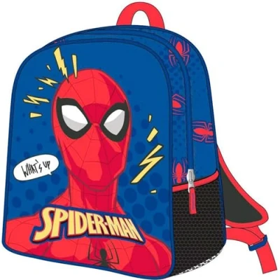 Imagen de Mochila Infantil de Spiderman Color Azul Cierre Cremallera 25x31x10 cm con Detalles en 3D Asas Acolchadas Producto Original Diseñado España