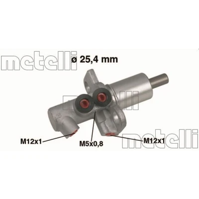 Imagen de METELLI 05 0458 Cilindro Maestro de Freno 25,40 Aluminio AUDI: A6 C5 Avant, Berlina, A4 B7 VOLKSWAGEN: Passat B5 GP Berlina