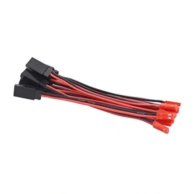 Imagen de OliYin 10 piezas JST macho a JR Futaba hembra Servo Conector Adaptador Cable 20awg 10cm Silicona para RC Lipo Batería