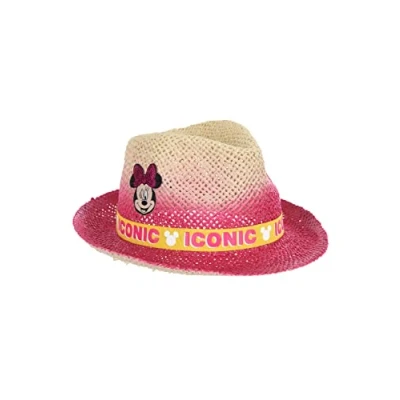 Imagen de Sun City sombrero de paja verano Minnie Mouse, playa, Rosa., 54 cm