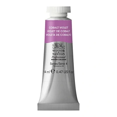 Imagen de Winsor &amp; Newton Acuarela Profesional Pintura de Acuarela, Alta Luminosidad, Resistente a la Luz, Calidad Archivo, Tubo 14 ML, Color Violeta Cobalto