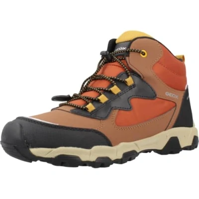 Imagen de Geox Magnetar BOY ABX Botines con cordones para niños, Talla: 27, Light brown/black Zapatos