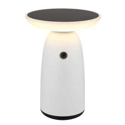 Imagen de Globo Lámpara de mesa LED solar 36625, blanca, batería recargable, aluminio, plástico