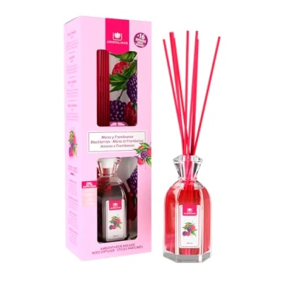 Imagen de CRISTALINAS Ambientador Mikado Clásico Aroma Mora 100% Puro Calidez Larga Duración 16 Semanas 180ml 0% Alcohol