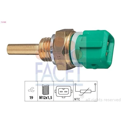 Imagen de FACET 7.3149 Sensor, temperatura del refrigerante Made in Italy OE Equivalent CITROËN: Saxo Hatchback, Berlingo / First I