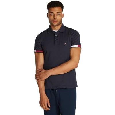 Imagen de Tommy Hilfiger FLAG CUFF SLIM Polo, Hombre, Talla: XXL, Desert sky