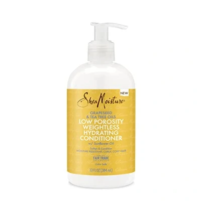 Imagen de Shea Moisture Grapeseed &amp; Tea Tree Oils Acondicionador hidratante de baja porosidad sin peso con aceite girasol