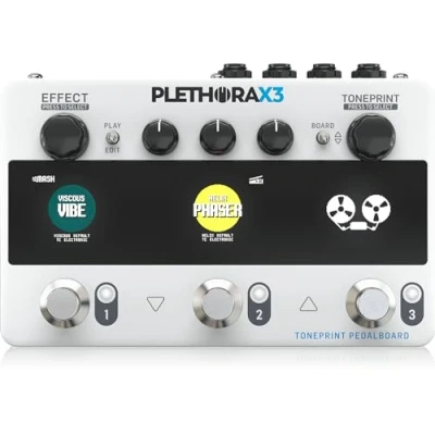 Imagen de TC Electronic PLETHORA X3 Pedal de guitarra Pedalboard TonePrint con hasta 127 tableros 3 espacios para pedales 75 por efecto interruptores pie MASH Looper cinta
