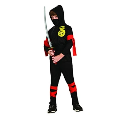 Imagen de Rubies Disfraz de ninja para niños, color negro, 3 4 años (12109 S)