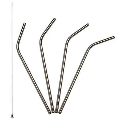 Imagen de LURCH 240993 Juego de 4 pajitas Acero Inoxidable con Cepillo Limpieza