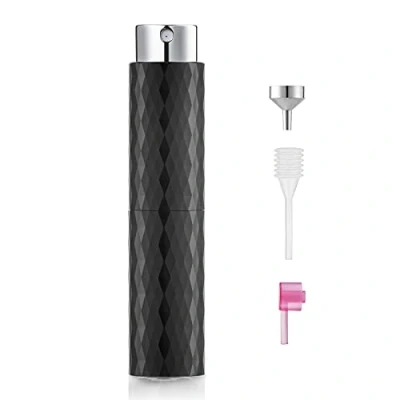 Imagen de Toureal Aluminio 8ml Atomizador Perfume Recargable, Perfumador Dispensador de Viaje, Spray Pulverizador Pequeño para Colonia (Negro)