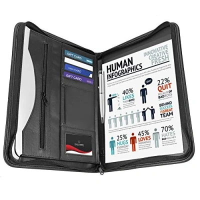 Imagen de Cocoarm Carpeta Portadocumentos A4 De Conferencias Portafolios Piel Sintética para Documentos A4,Bloc Notas,Carpeta Documentos,como