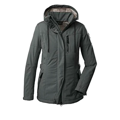 Imagen de G.I.G.A. DX Women&#039;s Chaqueta softshell informal con capucha cremallera GW 26 WMN SFTSHLL JCKT, verde azulado oscuro, 36, 38545 000