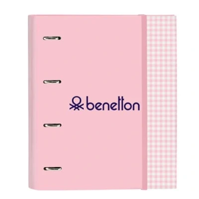 Imagen de Carpeta 4 Anillas de 35 mm Benetton Vichy con 100 Hojas A4, 270x35x320