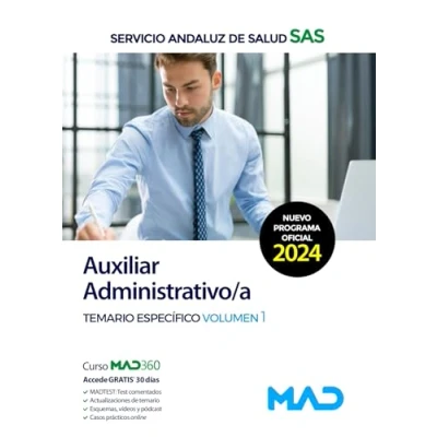 Imagen de Auxiliar Administrativo/a Del Servicio Andaluz De Salud (sas) Temario