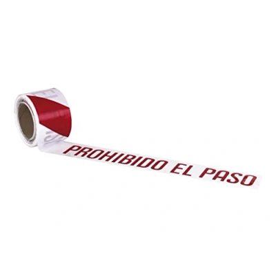 Imagen de Cofan 11000331 Cinta Balizamiento&quot;Prohibido El Paso&quot;, 80 mm x 100 m