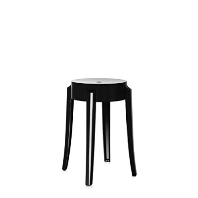 Imagen de Kartell Charles Ghost, Taburete Small, 46 x 39 26.5 cm, Blanco, Set de 2