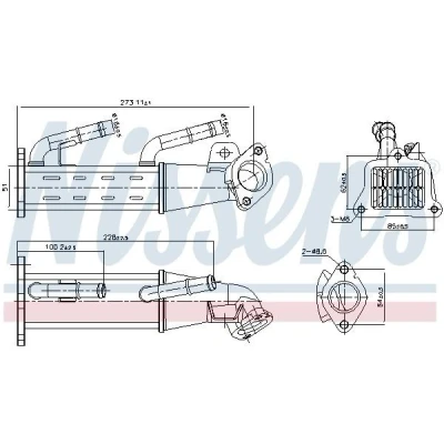 Imagen de NISSENS 989404 Enfriador EGR sin bypass de depresión