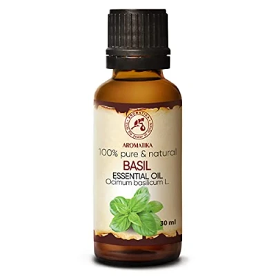 Imagen de Aceite de Albahaca 30ml Ocimum Basilicum Aceites Aromaterapia Fragancia para Hogar Esenciales Difusor Relajación Cuidado Piel Buen Humor