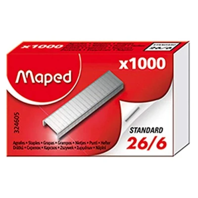 Imagen de Maped Material de Oficina Grapas 26/6 en Caja Compacta 1000 Unidades Sistema para Comprobar Compatibilidad con Grapadora Resultados Profesionales