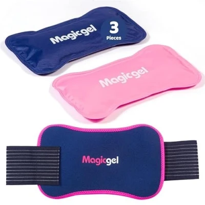 Imagen de Magic Gel Bolsa de Frio o Calor Para Lesiones 2uds 28cm x 14cm Bolsas Congelador Microondas Se Adapta a Cualquier Parte del Cuerpo Con Banda Compresión