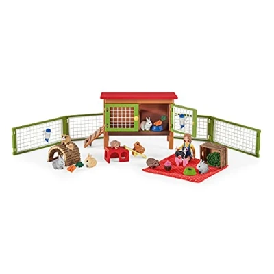 Imagen de Schleich 72160 Picnic con Las pequeñas Mascotas, a Partir de 3 años, Farm World Juego 26 Piezas