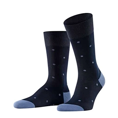 Imagen de FALKE Dot M SO algodón estampado 1 par, Calcetines Hombre, Azul (Dark Navy 6377), 39 42