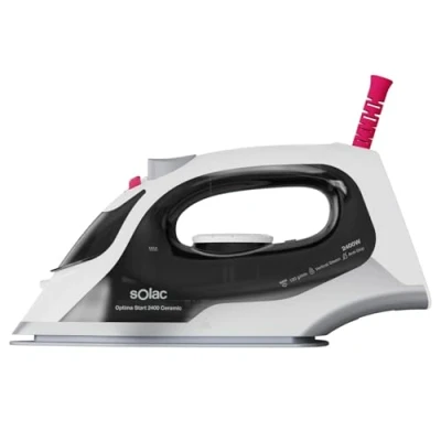 Imagen de Solac Plancha de Vapor Optima Start 2400W Golpe 120g/min Continuo 30g/min Suela Cerámica Antiadherente Función Spray y Anti Goteo Planchado Vertical Rápido Eficaz