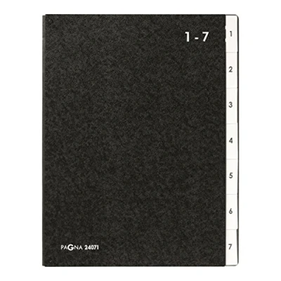 Imagen de PAGNA Pultordner, DIN A4, 7 Fächer, 1 7, schwarz