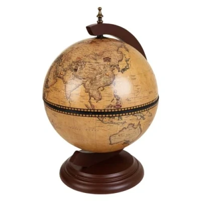 Imagen de Wanderlust deco Botellero Globo terráqueo marrón 38x33x48