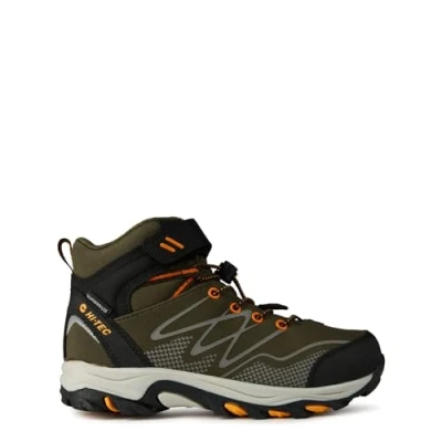 Imagen de Hi Tec Blackout Mid WP JR, Zapatillas para Caminar, Caqui Negro Naranja, 29 EU