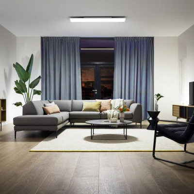 Imagen de Philips Hue Panel Led Inteligente Aurelle, 39W 3750 lúmens, Luz Blanca de Cálida a Fría, Compatible con Alexa y Google Home, 120x30cm, Blanco