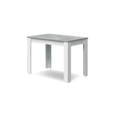 Imagen de Habitdesign Mesa Auxiliar Fija, Comedor o Cocina, Acabado en Color Blanco Artik y Cemento, Modelo Cloe, Medidas: 109 cm (Ancho) x 67 (Fondo) 78 (Alto)