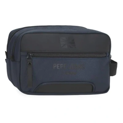 Imagen de Pepe Jeans Bromley Neceser Dos Compartimentos Adaptable Azul 26x16x12 cms Poliéster by Joumma Bags